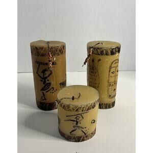 Set Of 3 Ethnic Candles